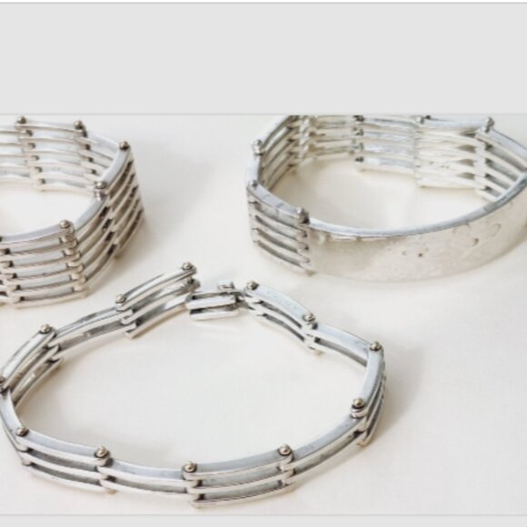 Tiffany & Co Gatelink  Bracelet 18K Gold & Sterling Silver Rare - Picture 5 of 6